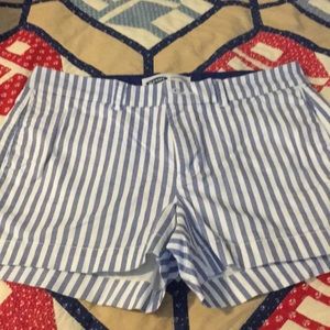 Blue striped shorts with 3 1/2 inch inseam. NWOT